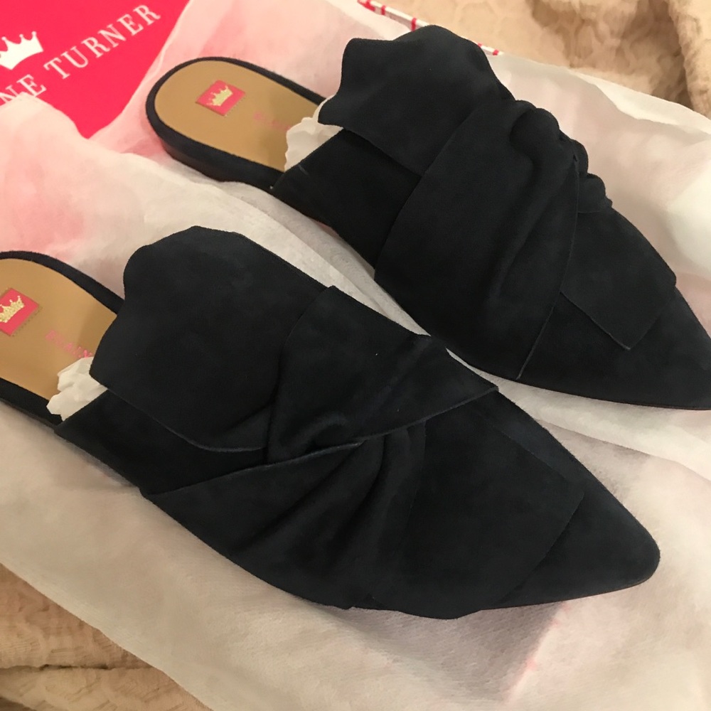 Elaine Turner Suede Mule navy 9.5